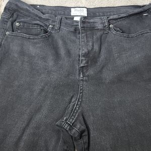 Women's Bootcut Black Wash Denim Jeggings Fit Jeans - Mudd 17